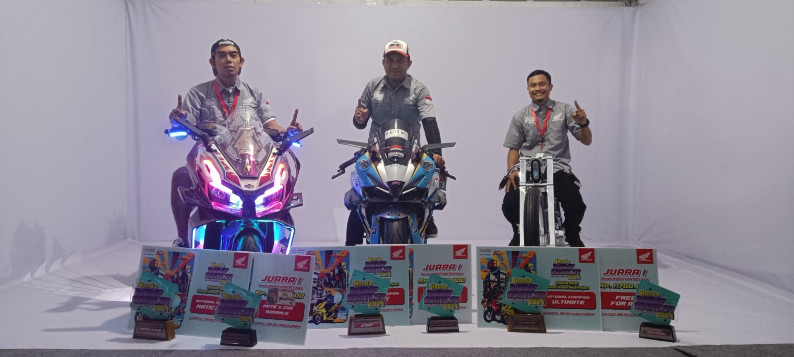 Press Release Modifikator Perwakilan MPM Honda Jatim Sukses Borong Juara di Honda Modif Contest 2024